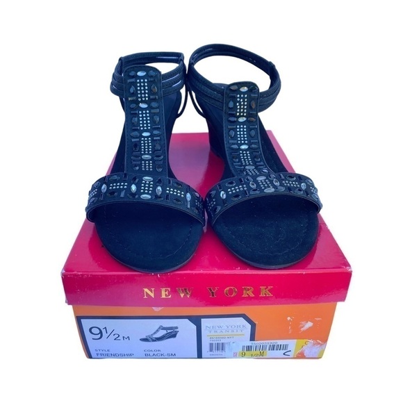 NWT New York Transit Friendship Heels Black Ladies 9  1/2 - Picture 15 of 15